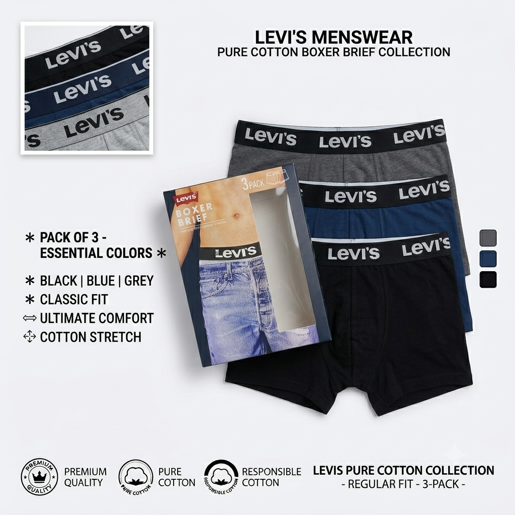 LVS Boxer Premium Quality Pack of 3 boxer