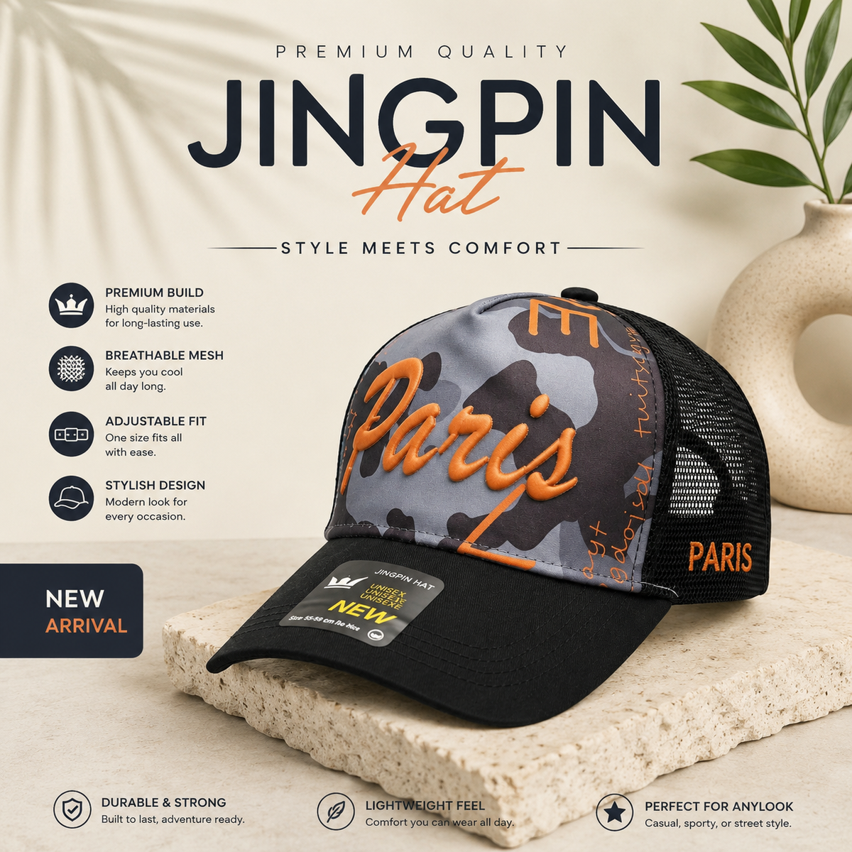 Paris Blaze Premium Quality Trucker Cap