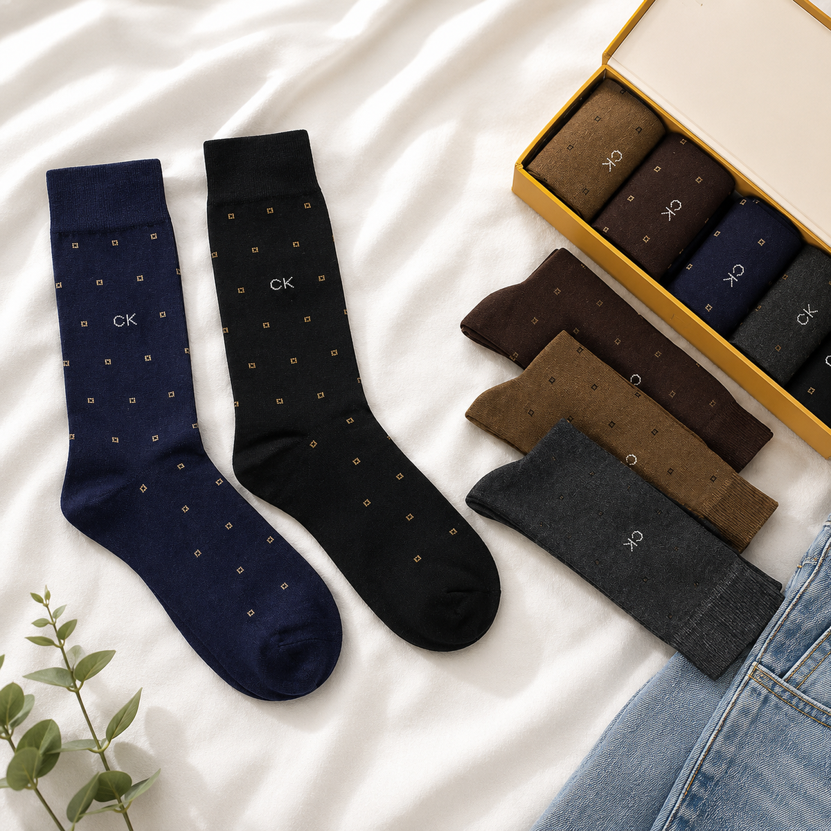Classic Comfort Mens Premium Sock - Gift Pack of 5 (C-01)