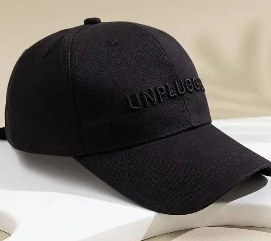 Unplugged Premium Quality Cotton Black Cap