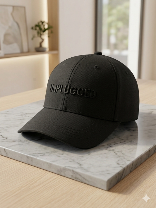 Unplugged Premium Quality Cotton Black Cap