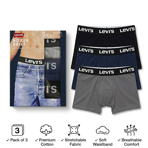 LVS Boxer Premium Quality Pack of 3 boxer