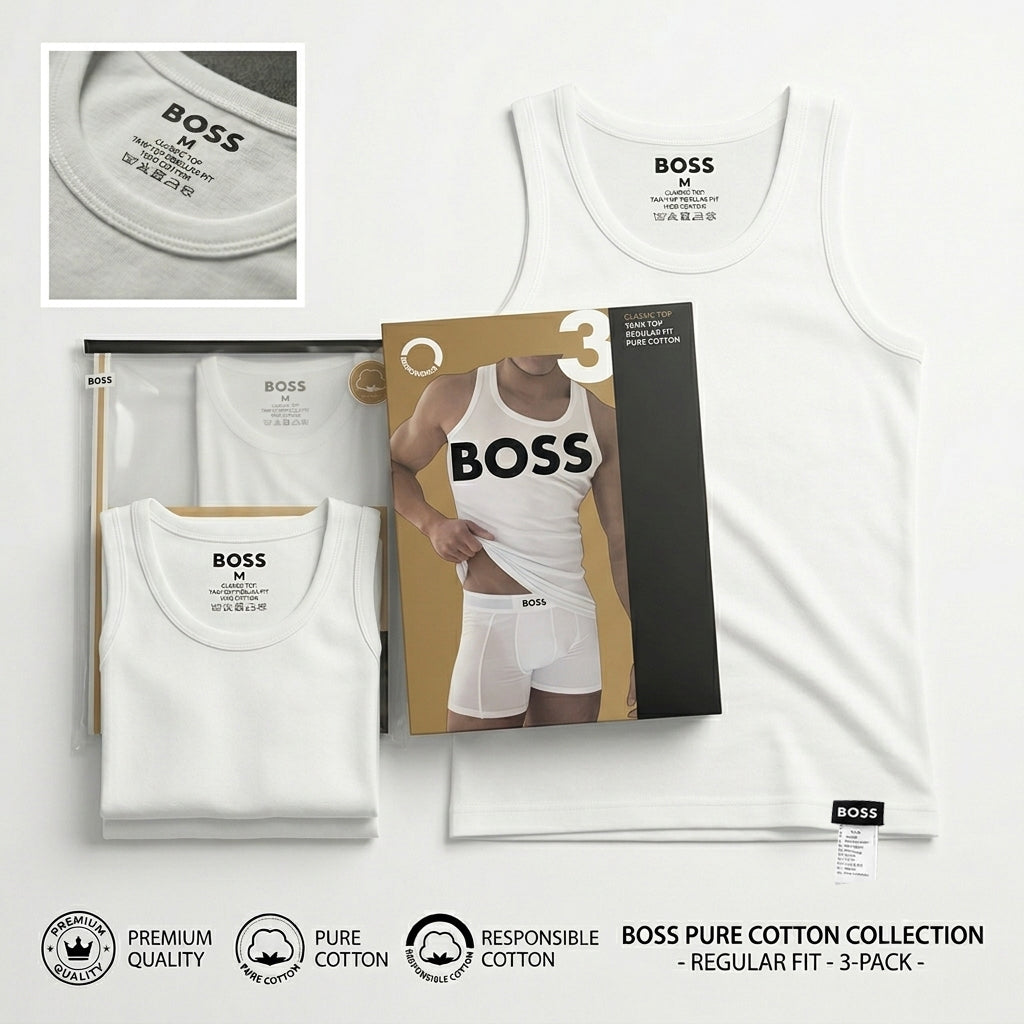 B.O.S.S Premium Quality Branded Cotton Vest
