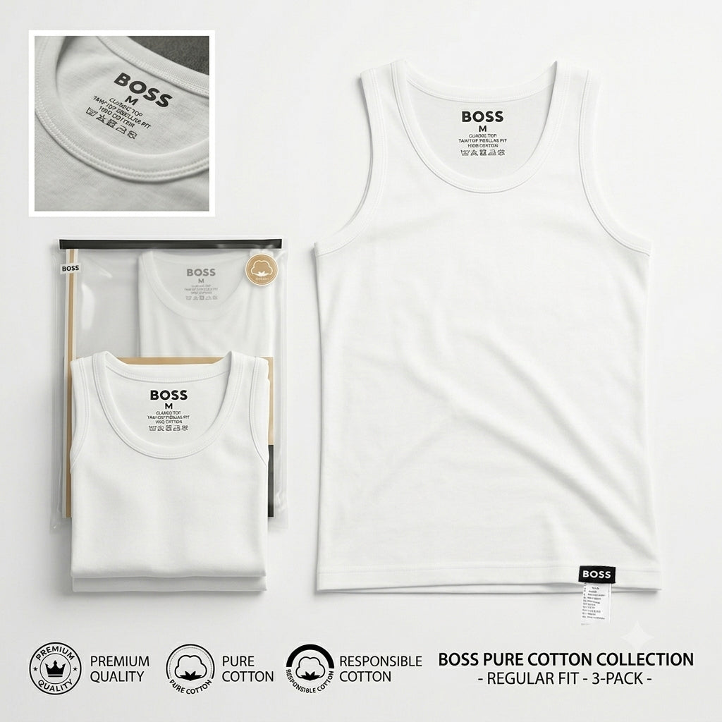 B.O.S.S Premium Quality Branded Cotton Vest