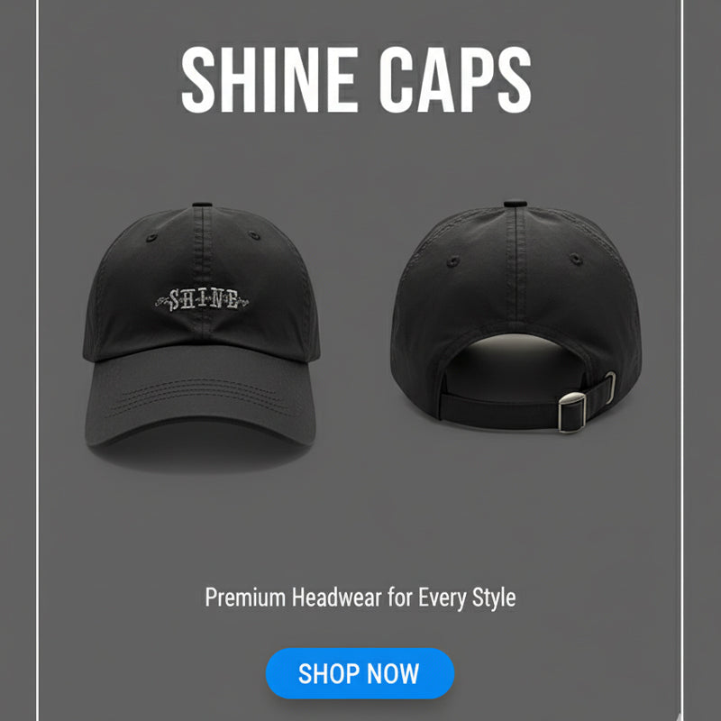 Shine Imported Black  Branded Cap