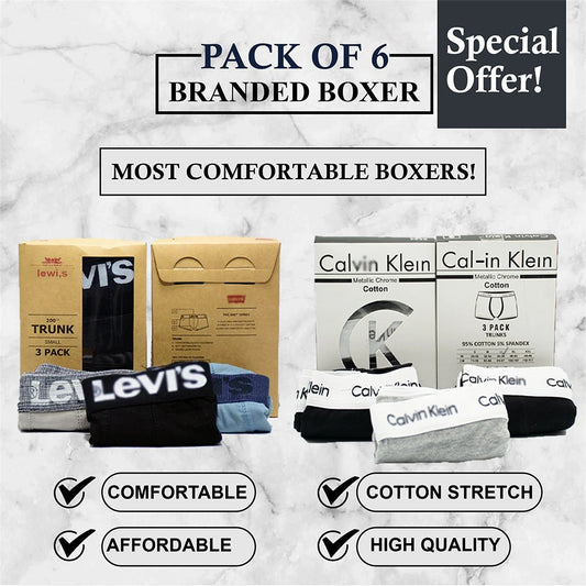 Comfort Crew Essential Premium Quality Boxers (Pack of 6) - Urban Monarch